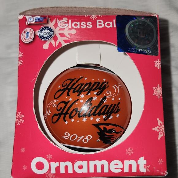 2018 Happy Holidays Oregon State Beavers Christmas Ornament - Picture 4 of 6